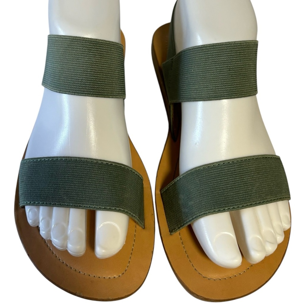 Universal Thread Green Elastic Strap Flat Summer … - image 2